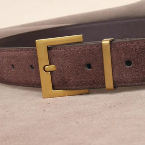 Ceintures personnalisées en cuir véritable de marque à la mode avec boucle personnalisée avec logo uni de style unique - Product Image 2