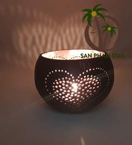 LÁMPARA DE CÁSCARA DE COCO DE DISEÑO ÚNICO DECORACIÓN DEL HOGAR FAROL DE CÁSCARA DE COCO ECOLÓGICO/LUCES DE CÁSCARA DE COCO VIETNAM - Product Image 2