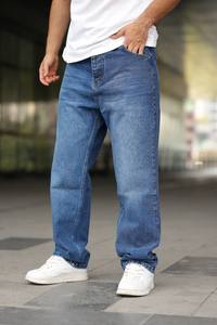 Jeans de Hombre, Corte Slim Fit Recto, Ecológicos, Vintage, Casuales, Elásticos, Cintura Media, Desgastados, Denim Grueso, Moda Urbana con Logotipo - Product Image 2