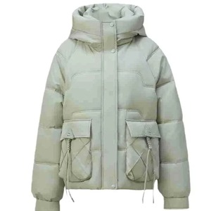 Chaqueta cálida de algodón para mujer, abrigo grueso acolchado con capucha a la moda, prendas de vestir exteriores holgadas informales, abrigos acolchados de algodón para mujer - Product Image 1
