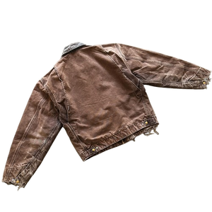 Veste pour homme, logo personnalisé, vintage, délavée, en toile de canard, veste de travail, lourde, fermeture éclair, style utilitaire, Detroit - Product Image 4