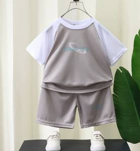 Pantalones cortos de manga corta de secado rápido para niños de verano Traje de dos piezas - Product Image 2