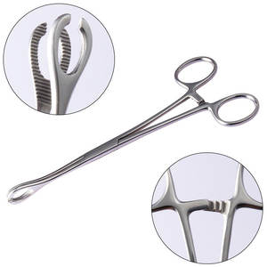 316L Surgical Stainless Steel Body Piercing Tool Kit Self Locking Forceps Clamp <b>Pliers</b> Belly Ear Nose Lip Piercing <b>Set</b> - Product Image 2