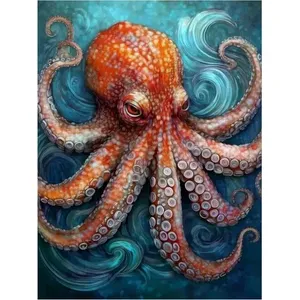 Pulpo de estilo mediterráneo bajo el agua vida marina pared arte Mural para cocina baño dormitorio Backsplash piso pared supermercado - Product Image 1