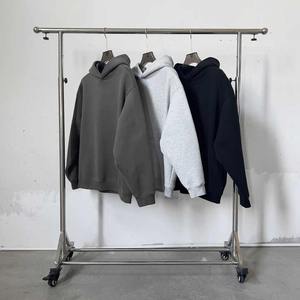 Nouvel arrivage de sweats à capuche oversize pour femmes 100% coton épaules tombantes poids lourds manches longues sérigraphie lettres hiver brodées - Product Image 2