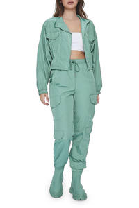 ชุดวอร์มผู้หญิง2ชิ้นแห้งเร็วมีซิปกางเกงครอปท็อปกางเกงหรูหราชุดกันลมน้ำหนักเบาชุดวอร์ม2026 - Product Image 3