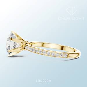 แหวนเพชรทรงกลมคุณภาพสูง ได้รับการรับรองจาก IGI เพชรที่เพาะเลี้ยงในห้องปฏิบัติการ ผลิตตามสั่ง ออกแบบเครื่องประดับสุดประณีต - Product Image 6