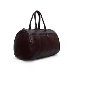 Gran oferta, la mejor bolsa de lona de cuero para gimnasio, bolsa de equipaje de viaje de gran capacidad, venta al por mayor, fin de semana de Fitness personalizado con correa para el hombro - Product Image 4