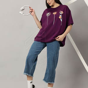 Camisetas de algodón liso para mujer, camisa de manga corta con cuello redondo para impresión personalizada, ropa de verano ecológica - Product Image 5