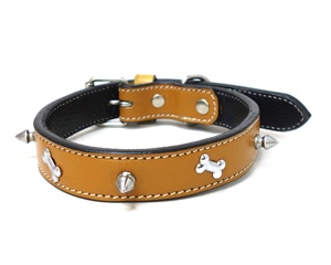 Hot Sale Latest Handmade Genuine Leather Dog Collar Blue Western Fashionable Floral Neck Band Rivet Cotton <b>Braiding</b> Wholesale - Product Image 3