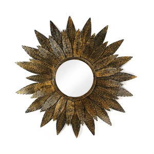 Miroir mural design feuille d'or Offre Spéciale pour la maison salon hôtel couloir usage décoratif miroir mural en métal à la demande - Product Image 1