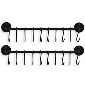 ชั้นวางหม้อเหล็กดีไซน์ทันสมัยสำหรับฝาหม้อและที่แขวนกระทะชั้นวางของในครัวแบบแขวนติดผนัง - Product Image 1