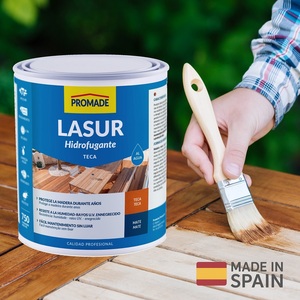 Protezione per Legno da Esterno a Base d'Acqua, Colore Teak, Finitura Opaca, Resistente ai Raggi UV, Basso VOC, Senza Solventi, 750ml. - Product Image 1