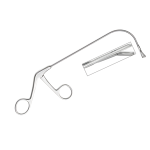 Pinzas para pólipos laríngeos JURASZ, apertura izquierda 8, manuales, certificadas CE, clase II, instrumento quirúrgico ORL para garganta, acero inoxidable - Product Image 1