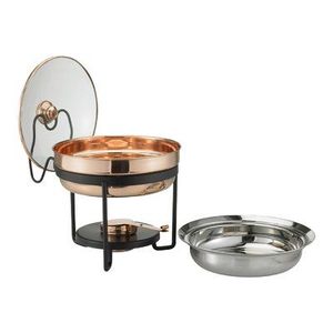 Plat à chafing en cuivre avec couche intérieure isolante assurant une rétention de chaleur durable pendant le service de repas en buffet - Product Image 6