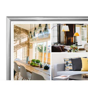 Modern Silver Poster <b>Frame</b> 30.5 X 91.5 cm <b>A2</b>/A4 <b>Photo</b> <b>Frame</b> for Home Decor Made Wood Plastic Iron Metal Square Decorative - Product Image 4