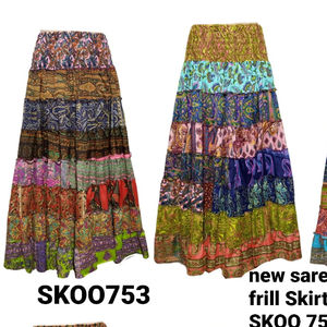 Faldas Largas Casuales de Raso de Rayón Transpirable de Alta Calidad para Mujer, Diseño Estampado Sexy, Color Personalizado Ecológico - Product Image 2