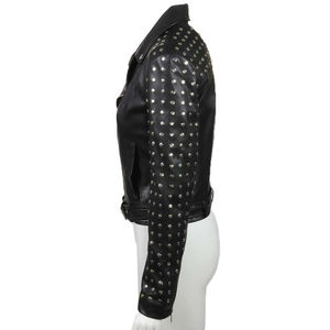 Breathable <b>Sheep</b> <b>Skin</b> Leather Women's Windproof <b>Jacket</b> with Custom Printing Eco-Friendly Cotton Filling Regular Length - Product Image 5