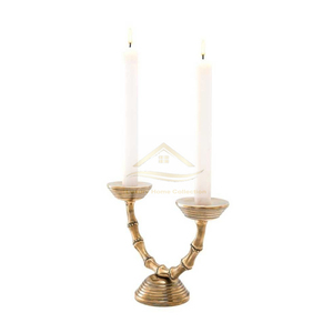 Portavelas de asta de aluminio indio hecho a mano 3-1 linternas de plata para decoración del hogar vajilla de mesa fundida de cera - Product Image 3