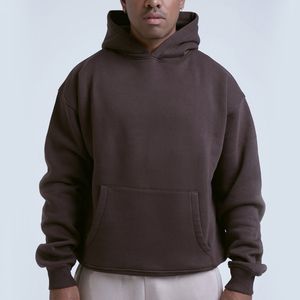 เสื้อฮู้ดดี้ผ้าฟลีซหนานุ่มพิเศษ พิมพ์โลโก้ได้ตามต้องการ ทรงโอเวอร์ไซส์ สไตล์สตรีทแวร์ ผ้าฝ้าย 100% สำหรับผู้ชาย - Product Image 3