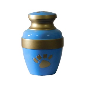 Urnes funéraires en aluminium de haute qualité avec conception de lapin urnes funéraires en métal fini de couleur or et marron pour les cendres humaines - Product Image 2