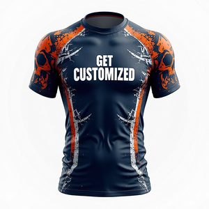 MMA personalizado Rash Guard desarrollado para atletas con compresión de control de humedad y mangas kimono de jiu jitsu - Product Image 6