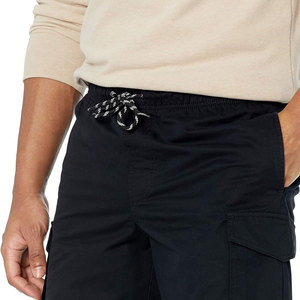 2024 nuevo estilo personalizado Logo impresión al aire libre cintura elástica verano algodón pantalones cortos para hombres buena venta 100% algodón pantalones cortos lisos - Product Image 2