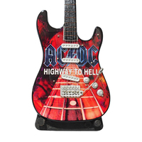 Vente en gros de sculpture de guitare miniature en bois moderne, couleur et logo personnalisables, décoration d'intérieur, ornement musical pour le salon