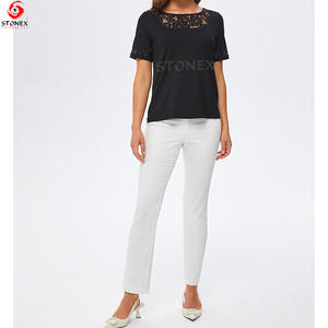 เสื้อยืดคอกลมแขนสั้นสำหรับผู้หญิงดีไซน์ใหม่ล่าสุด - Product Image 4