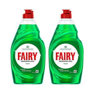 Aborda fácilmente los residuos de alimentos duros con Fairy Washing Up Liquid 320ml Apple refrescante fórmula de manzana verde - Product Image 3