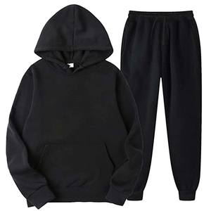 Conjunto de Dos Piezas con Capucha para Otoño/Invierno, Grueso, Casual, 100% Algodón, Forro Polar Antibacterial, Traje Deportivo Cálido con Logotipo - Product Image 5