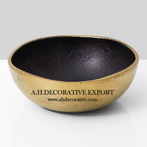 Juego de cuencos de latón antiguo para decoración del hogar y boda, Juego de 2 tazones de Metal con acabado antiguo para flores - Product Image 6