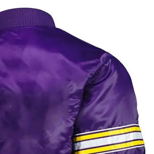 High Quality <b>Silk</b> Satin Varsity Jackets for Men New Arrival Custom <b>Red</b> Button Outdoor Fashion College Baseball Jacket For Men - Product Image 6