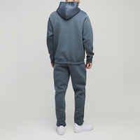 Setelan Training Pria 2 Potong Bahan Jacquard Berkualitas Tinggi, Modis, Solid, Bernapas, untuk Streetwear, Hoodie dan Celana Sweatpants
