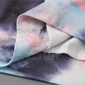 Sweat-shirt à capuche tie-dye pour homme, coupe classique, tricoté, décontracté, pull d'hiver, poche avant, logo, polyester/coton - Product Image 4