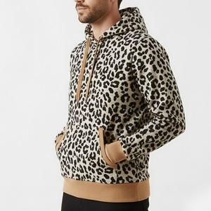 Sudadera con Capucha de Alta Calidad con Estampado de Leopardo para Hombre, los Mejores Fabricantes, Sudadera con Capucha y Cordón para Hombre, Sudadera con Capucha de Bajo MOQ - Product Image 3