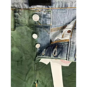 Jeans de Mezclilla Personalizados para Hombre, Ajuste a la Piel, Estilo Urbano, Lavados, Transpirables, de Tiro Medio, Ecológicos, Venta al Por Mayor - Product Image 3