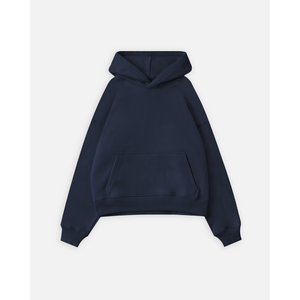 Sweat-shirt à capuche pour homme, bleu foncé, uni, lourd, manches longues, Trackstar, OEM, marque privée - Product Image 1