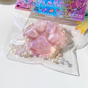 जिनकन फैक्ट्री हॉट सेलिंग टीपीसी बिल्ली पाव टेबा स्क्वीसी खिलौने बड़े क्रिस्टल स्पष्ट पिंच तनाव राहत खिलौना बच्चों - Product Image 3