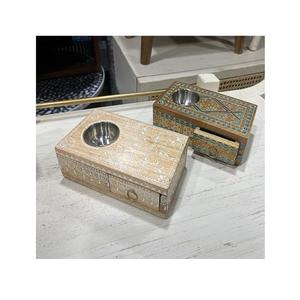 Taille et forme personnalisées Brûleur à Oud Mabkhar Design fantaisie Brûleur à Mabkhar en bois avec boîte et plateau en acrylique en vrac - Product Image 6