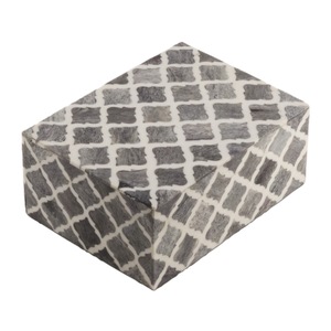 Craft Emporium Decor's Caja de hueso natural hecha a mano Tapa abierta Hogar Acento Joyería Almacenamiento Chipset Patrón Con Amor Religioso - Product Image 2