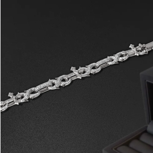 14k Gold Fashion Luxury Lab Grown Diamond Hip Hop Jewelry Iced Out 16MM <b>Infinity</b> Link Pendant 55tcw Round Brilliant Cut Men's - Product Image 3