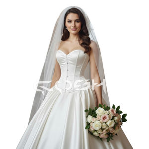 Shop Our Sweetheart Neckline Strapless White Satin Overbust <b>Corset</b> <b>Bustier</b> for Gown or Formal Wedding Wear - Product Image 3