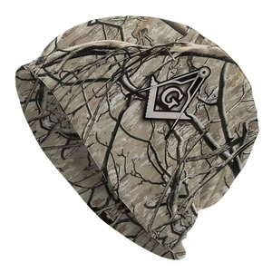 Gorro de Camuflaje RealTree Freemason Square Compass, Gorro Vintage Unisex, Transpirable e Impermeable, 100% Lana - Product Image 2