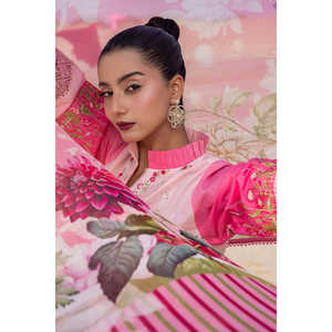 Traje Salwar Kameez de 3 Piezas en Algodón Rosa sin Costuras para Mujer con Dupatta, Ropa Étnica Pakistaní para Ocasiones Especiales - Product Image 4