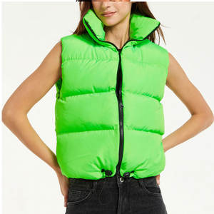 Veste sans manches matelassée d'hiver pour femme, design personnalisé, veste matelassée, vêtements d'extérieur isolés pour femmes - Product Image 1