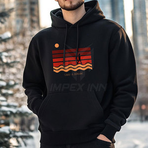 เสื้อฮู้ดผู้ชายแบบสวมหัว ดีไซน์พื้นฐานสำหรับฤดูหนาว รุ่นใหม่ล่าสุด ผลิตจากผ้าฟลีซรักษ์โลก แห้งเร็ว ขายดี - Product Image 2