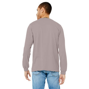 52% Airlume – T-Shirt manches longues en coton peigné et anneau, 48% Poly 32 simple, 4.2 oz rose gravier, unisexe, chaud, CVC - Product Image 3