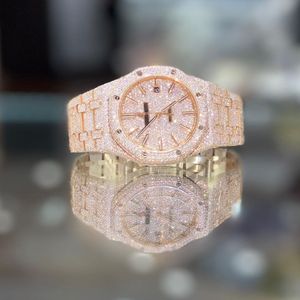 Vente en gros de montres de luxe Moissanite | Testeur de diamants présidentiels squelette glacé VVS - Product Image 6