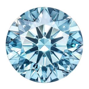 Diamants de laboratoire cultivés en vrac, certifiés GRA DEF VVS, blancs, taille fantaisie ronde, bleus tendance, 1ct, 2ct, 3ct, incolores - Product Image 1